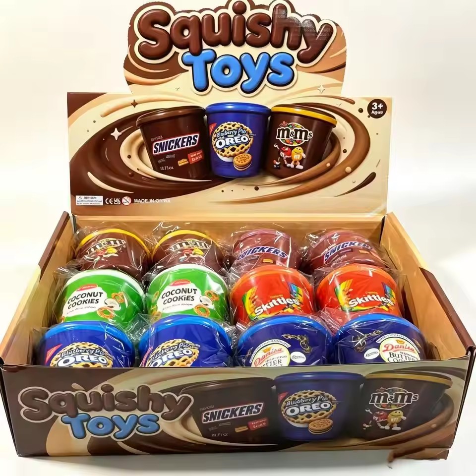 Chocolate Snack - Balde de Lanches Mini Simulado Fofo,