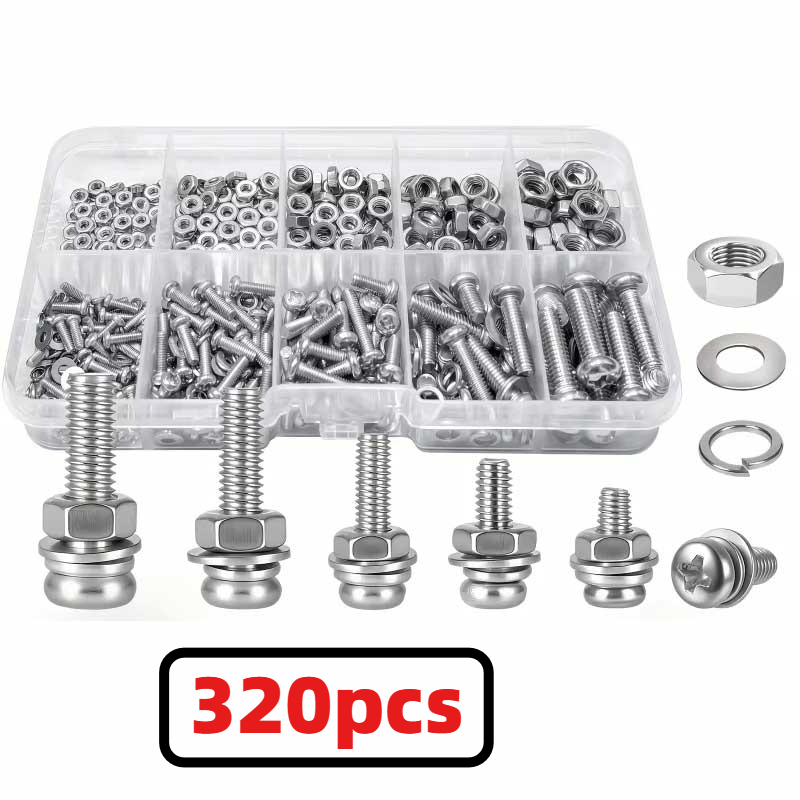 Kit de 320 Peças de Parafusos  - Nuts Mix avaliação e preço